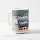 Red de rhino! koffiemok (Voorkant links)