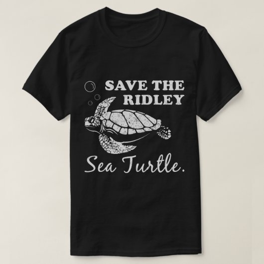 Red de Ridley Zee Turtle T-shirt (Design voorkant)