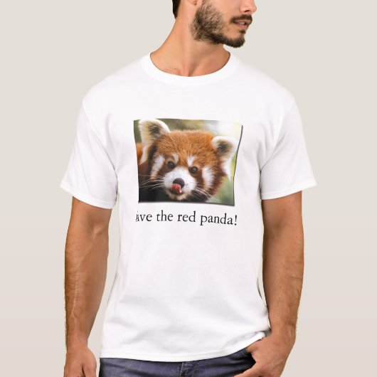 Red de rode panda! Organisch Kind T-Shirt (Voorkant)
