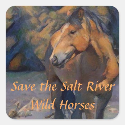 Red de Salt River Wild Horses Stickers (Voorkant)