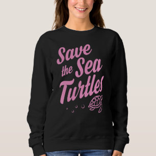 Red de schildpadden Bubbles Schattige zeeschildpad Trui
