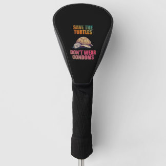 Red de schildpadden draag geen condooms golfheadcover