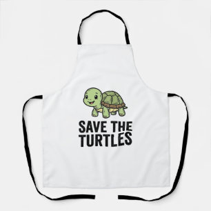 Red de schildpadden vintage schildpadconserverings schort