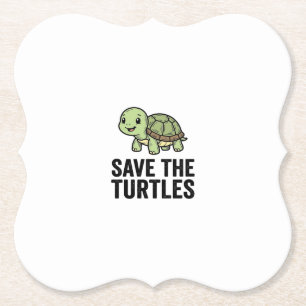 Red de Schildpadden Vintage T-shirt voor Schildpad Kartonnen Onderzetters