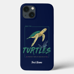 Red de schildpadden voor een meisje dat gewoon van iPhone 13 hoesje