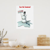 Red de sneeuwmannen! poster (Keuken)