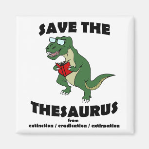 Red de Thesaurus dinosaurus Magneet
