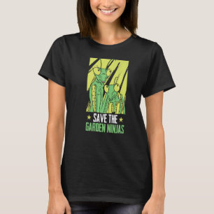 Red de tuin ninja's entomologie insectenbidden t-shirt