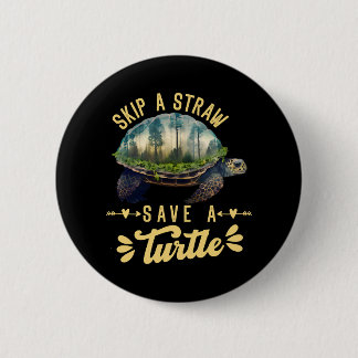 Red de Turtles Milieubescherming Oceaan Ronde Button 5,7 Cm