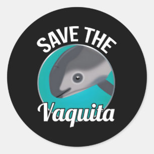 Red de vaquita zeldzame bruinvis cochito ronde sticker