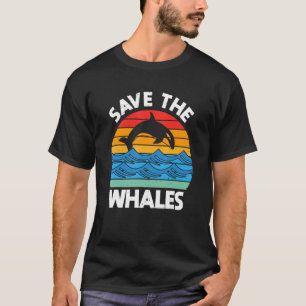 Red de walvissen en maak de oceaan schoon t-shirt