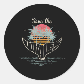 Red de walvissen Orka er walvis Ronde Sticker