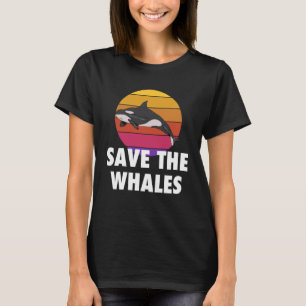 Red de walvissen orka strand t-shirt