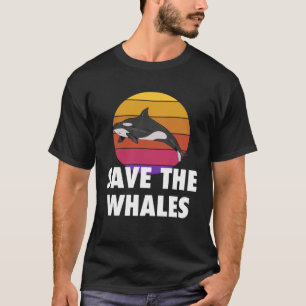 Red de walvissen orka strand t-shirt