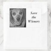 Red de Wieners Rechthoekige Sticker (Tas)