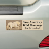 Red de wilde paarden van Amerika Bumpersticker (Op auto)