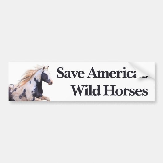 Red de wilde paarden van Amerika Bumpersticker (Voorkant)