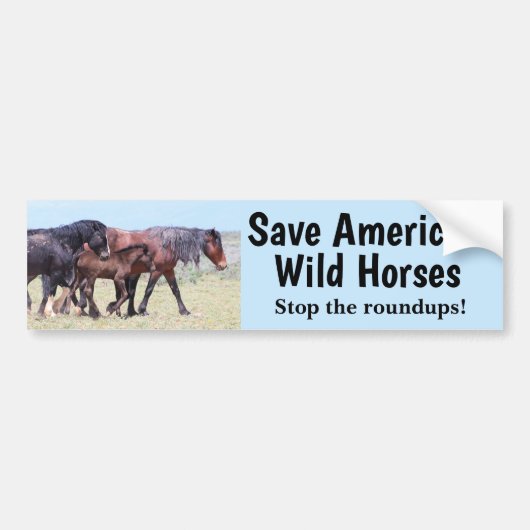 Red de wilde paarden van Amerika Bumpersticker (Voorkant)