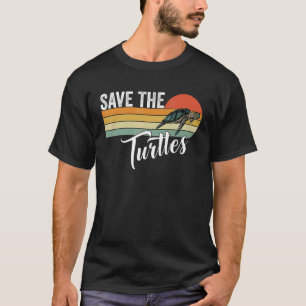 Red de Zee van de schildpad voor de rechten van di T-shirt