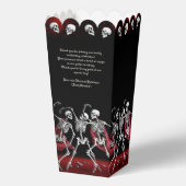 Red Death Dancing Skeletten Gotische bruiloft Bedankdoosjes (Achterkant)