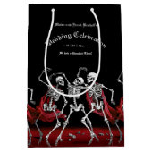 Red Death Dancing Skeletten Gotische bruiloft Medium Cadeauzakje (Voorkant)