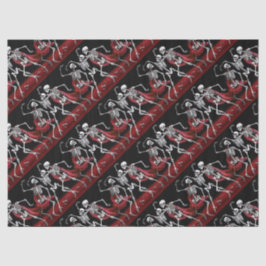 Red Death Dancing Skeletten Gotische bruiloft Tissuepapier