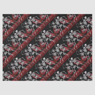 Red Death Dancing Skeletten Gotische bruiloft Tissuepapier
