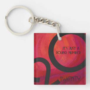 Red Decade Birthdday Sleutelhanger