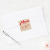 Red Deco Chic Save the Date Stickers (Envelop)
