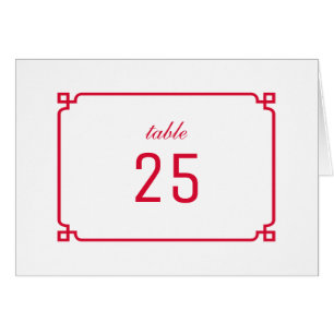 Red Deco Chic-tabelnummer