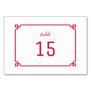 Red Deco Chic Table Kaart