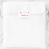 Red Deco Chic Wedding Bedankt Ronde Sticker (Tas)