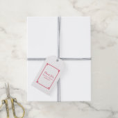 Red Deco Chic Wedding Cadeaulabel (Met Touw)