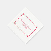 Red Deco Chic Wedding Servet (Hoek)