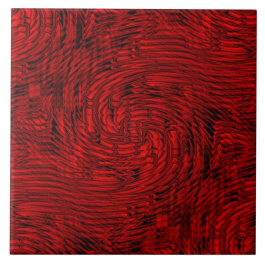 Red Decorative Ceramic Tile Tegeltje (Voorkant)