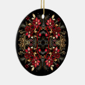 Red Decorative Flowers Holiday Ornament (Rechts)