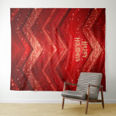 Red Decorative Holiday Backdrop Wandkleed (In Situ (horizontaal))