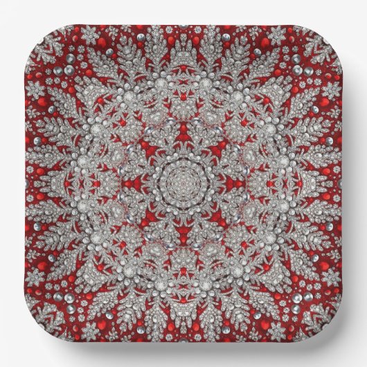 Red Decorative Holiday Paper Bord (Voorkant)