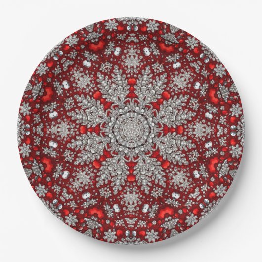 Red Decorative Holiday Paper Bord (Voorkant)