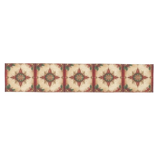 Red Decorative Holiday Table Runner Medium Tafelloper (Horizontaal)
