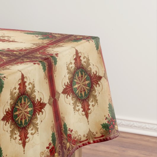 Red Decorative Holiday Tablecloth Tafelkleed (Voorbeeld)