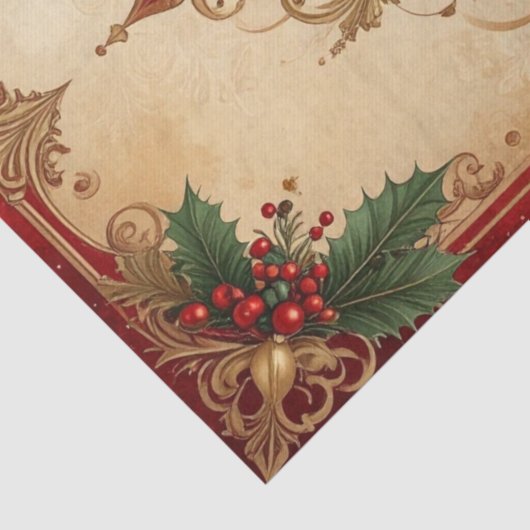 Red Decorative Holiday Tissue Paper Tissuepapier (Detail)