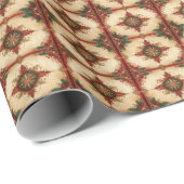 Red Decorative Holiday Wrapping Paper Cadeaupapier (Rol Hoek)