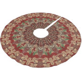 Red Decorative Tree Skirt Kerstboom Rok (Gekanteld)