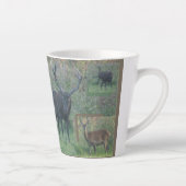 Red Deer Collage Latte Mug (Droite)