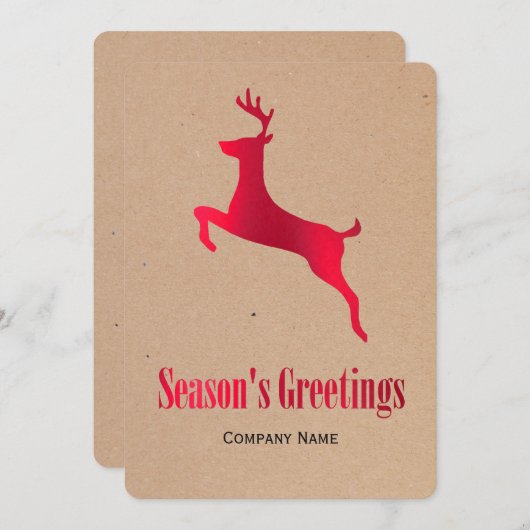 Red Deer Corporate kerstKaart (Voorkant / Achterkant)