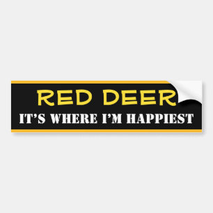 "RED DEER" - "IT IS WAAR IK HET HOOFD BEN" (Canada Bumpersticker