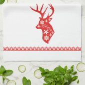 Red Deer Kersthanddoek Theedoek (Gevouwen)