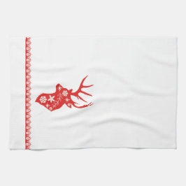 Red Deer Kersthanddoek Theedoek