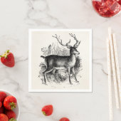 Red Deer Stag Gepersonaliseerde Sjabloon Servetten (Insitu)